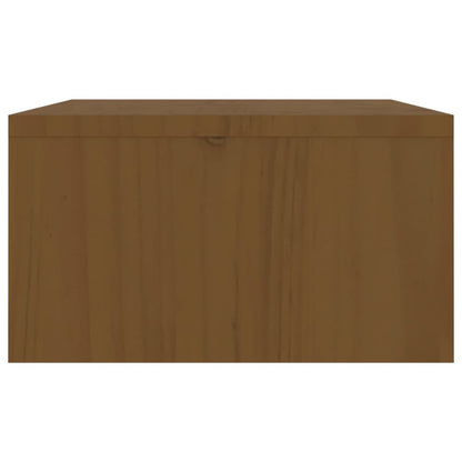 vidaXL Support de moniteur Marron miel 100x27x15 cm Bois de pin solide