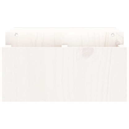 vidaXL Support de moniteur Blanc 70x27,5x15 cm Bois de pin solide