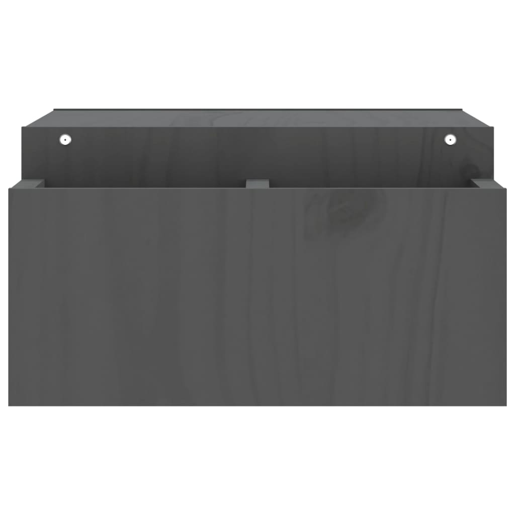 vidaXL Support de moniteur Gris 70x27,5x15 cm Bois de pin solide