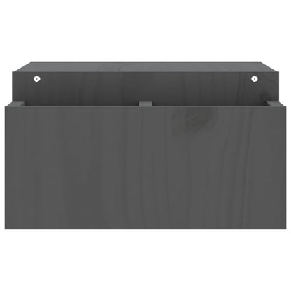 vidaXL Support de moniteur Gris 70x27,5x15 cm Bois de pin solide