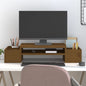 vidaXL Support de moniteur Marron miel 70x27,5x15cm Bois de pin solide