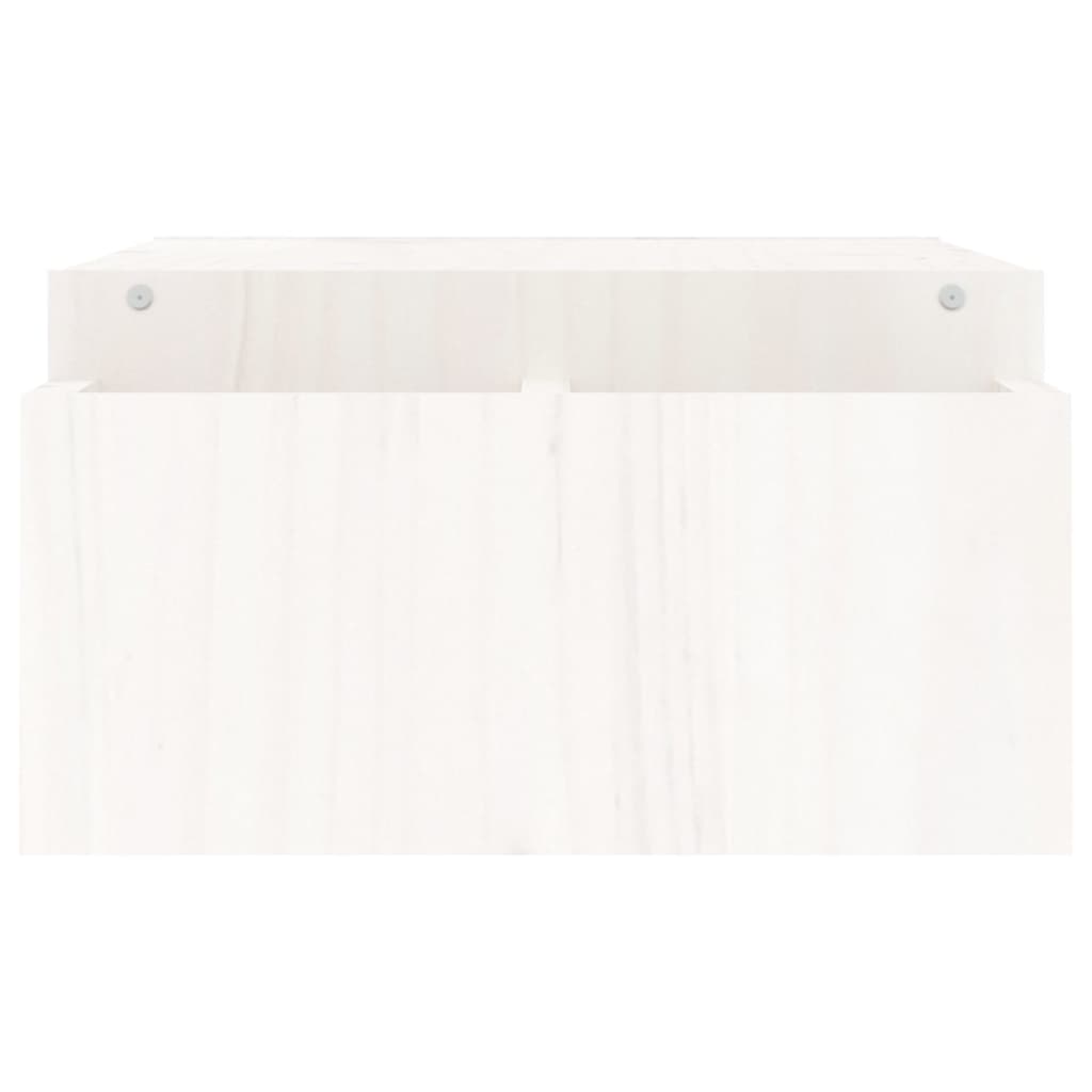 vidaXL Support de moniteur Blanc 100x27,5x15 cm Bois de pin solide