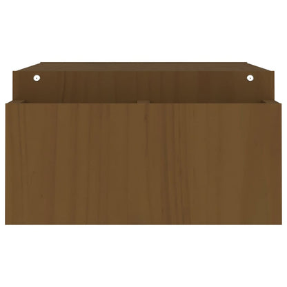 vidaXL Support de moniteur Marron miel 100x27,5x15 cm Bois pin solide