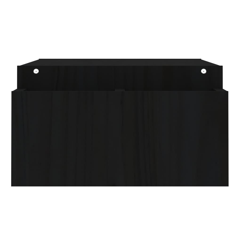 vidaXL Support de moniteur Noir 100x27,5x15 cm Bois de pin solide