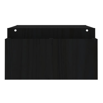 vidaXL Support de moniteur Noir 100x27,5x15 cm Bois de pin solide