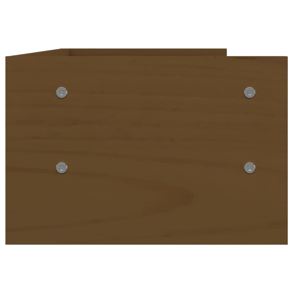 vidaXL Support de moniteur Marron miel 50x24x16 cm Bois de pin solide