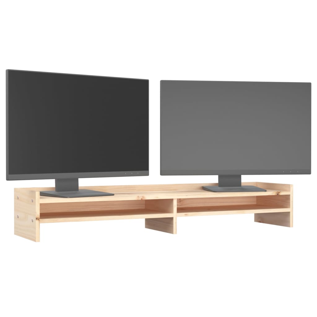 vidaXL Support pour moniteur 100x24x16 cm Bois de pin solide