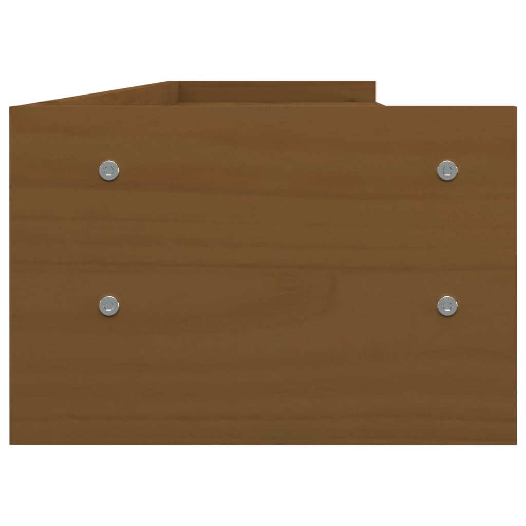 vidaXL Support de moniteur Marron miel 100x24x16 cm Bois de pin solide