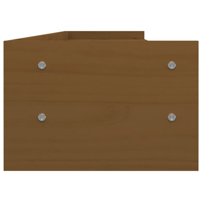 vidaXL Support de moniteur Marron miel 100x24x16 cm Bois de pin solide