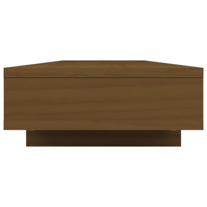 vidaXL Support de moniteur Marron miel 100x27x14 cm Bois de pin solide