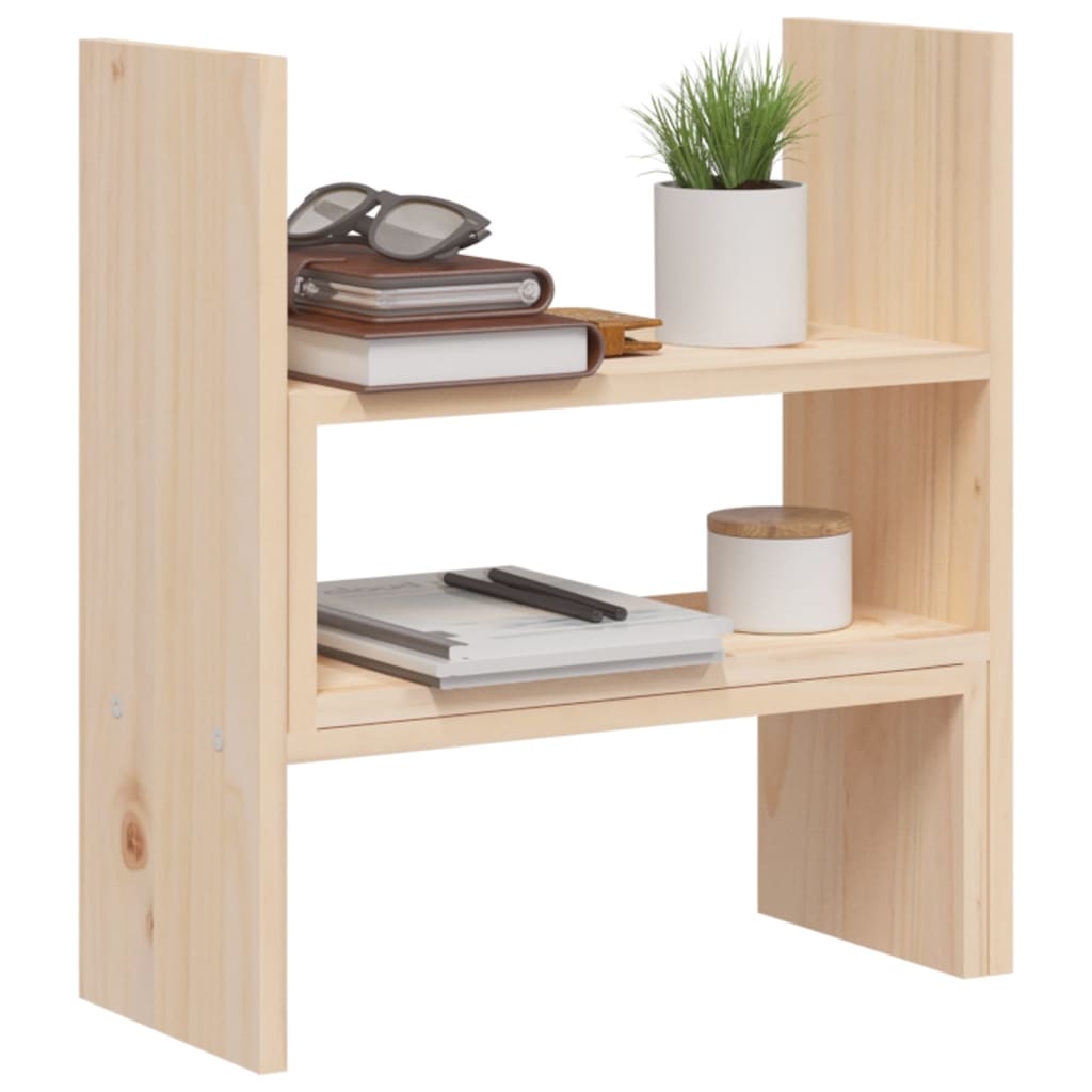 vidaXL Support pour moniteur (39-72)x17x43 cm Bois de pin solide