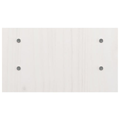 vidaXL Support de moniteur Blanc 50x27x15 cm Bois de pin solide