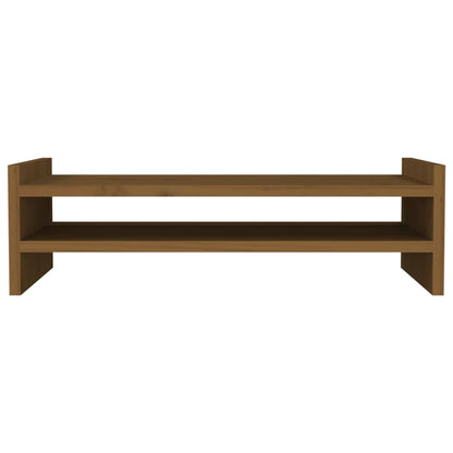 vidaXL Support de moniteur Marron miel 50x27x15 cm Bois de pin solide