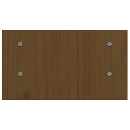 vidaXL Support de moniteur Marron miel 50x27x15 cm Bois de pin solide