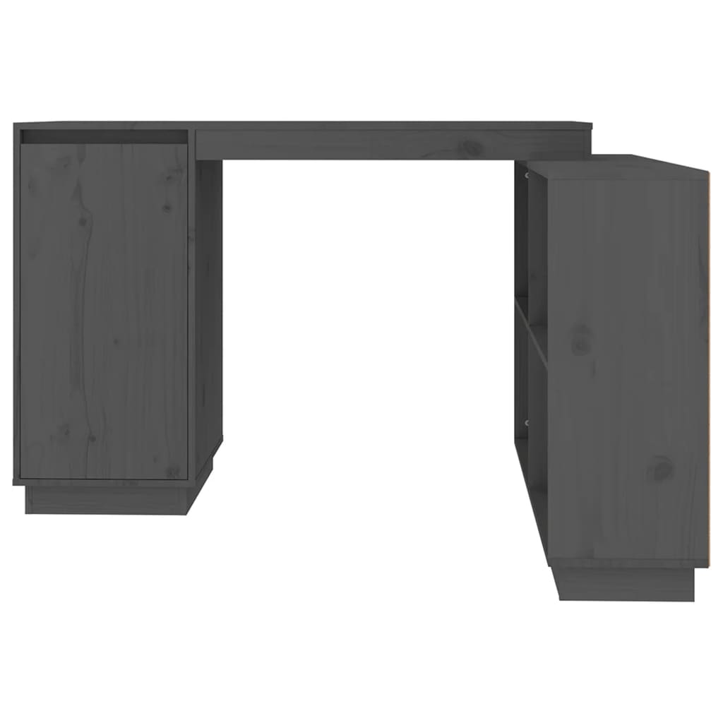 vidaXL Bureau Gris 110x50x75 cm Bois massif de pin