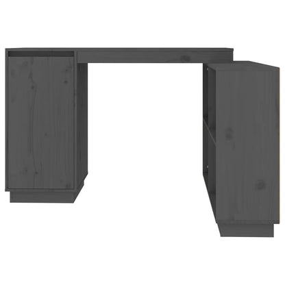 vidaXL Bureau Gris 110x50x75 cm Bois massif de pin