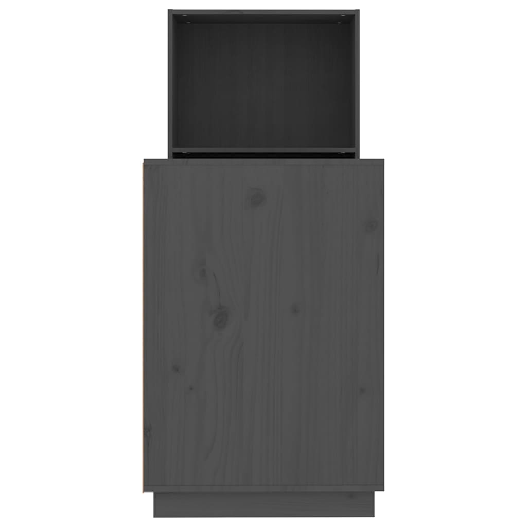vidaXL Bureau Gris 110x53x117 cm Bois massif de pin