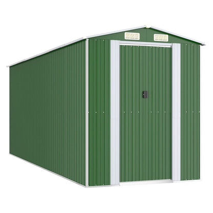 vidaXL Abri de jardin Vert 192x523x223 cm Acier galvanisé