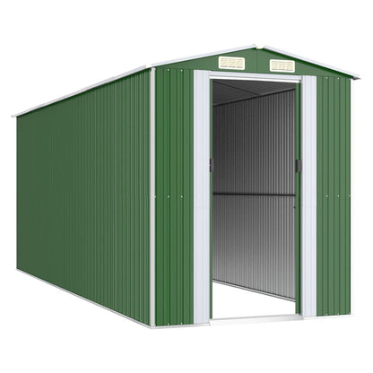vidaXL Abri de jardin Vert 192x523x223 cm Acier galvanisé