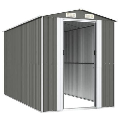 vidaXL Abri de jardin Gris clair 192x357x223 cm Acier galvanisé