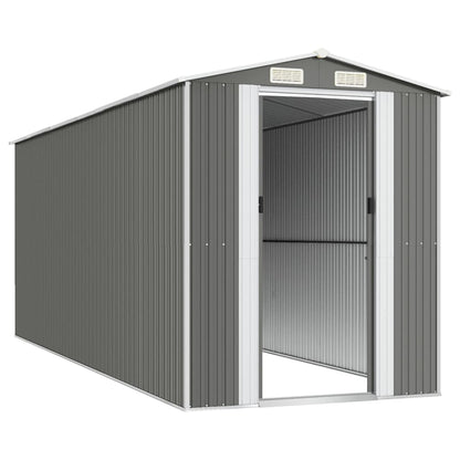vidaXL Abri de jardin Gris clair 192x523x223 cm Acier galvanisé