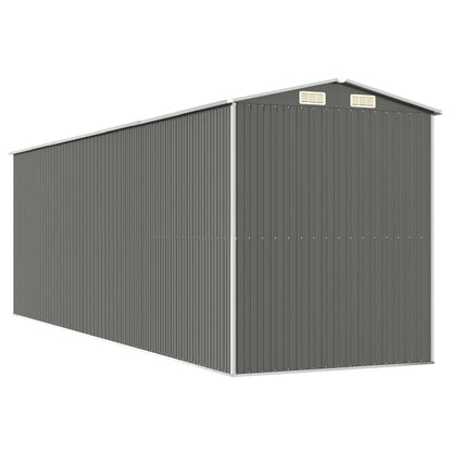 vidaXL Abri de jardin Gris clair 192x606x223 cm Acier galvanisé