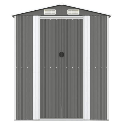 vidaXL Abri de jardin Gris clair 192x855x223 cm Acier galvanisé