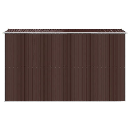 vidaXL Abri de jardin Marron foncé 192x357x223 cm Acier galvanisé