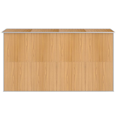 vidaXL Abri de jardin Marron clair 192x357x223 cm Acier galvanisé