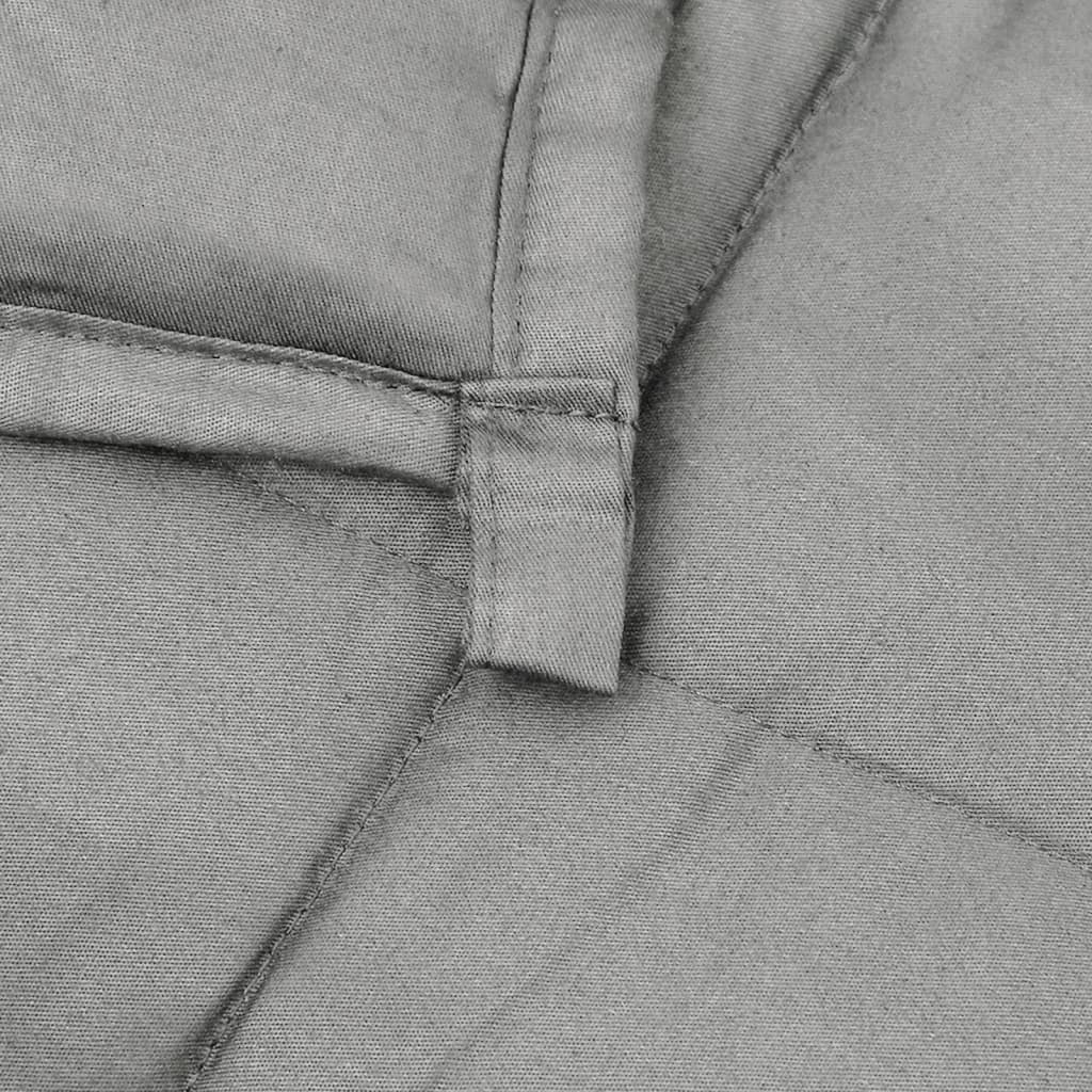 vidaXL Couverture lestée Gris 200x200 cm 13 kg Tissu