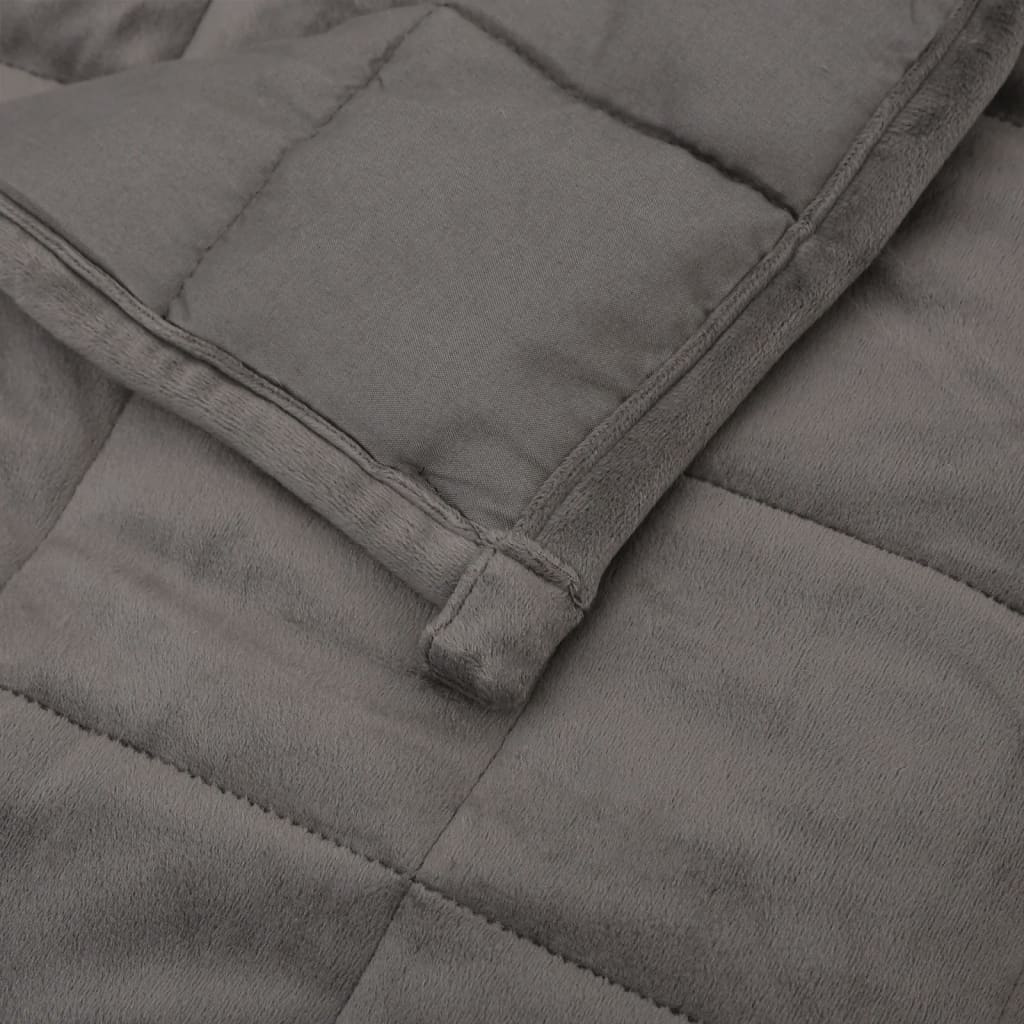 vidaXL Couverture lestée Gris 155x220 cm 11 kg Tissu