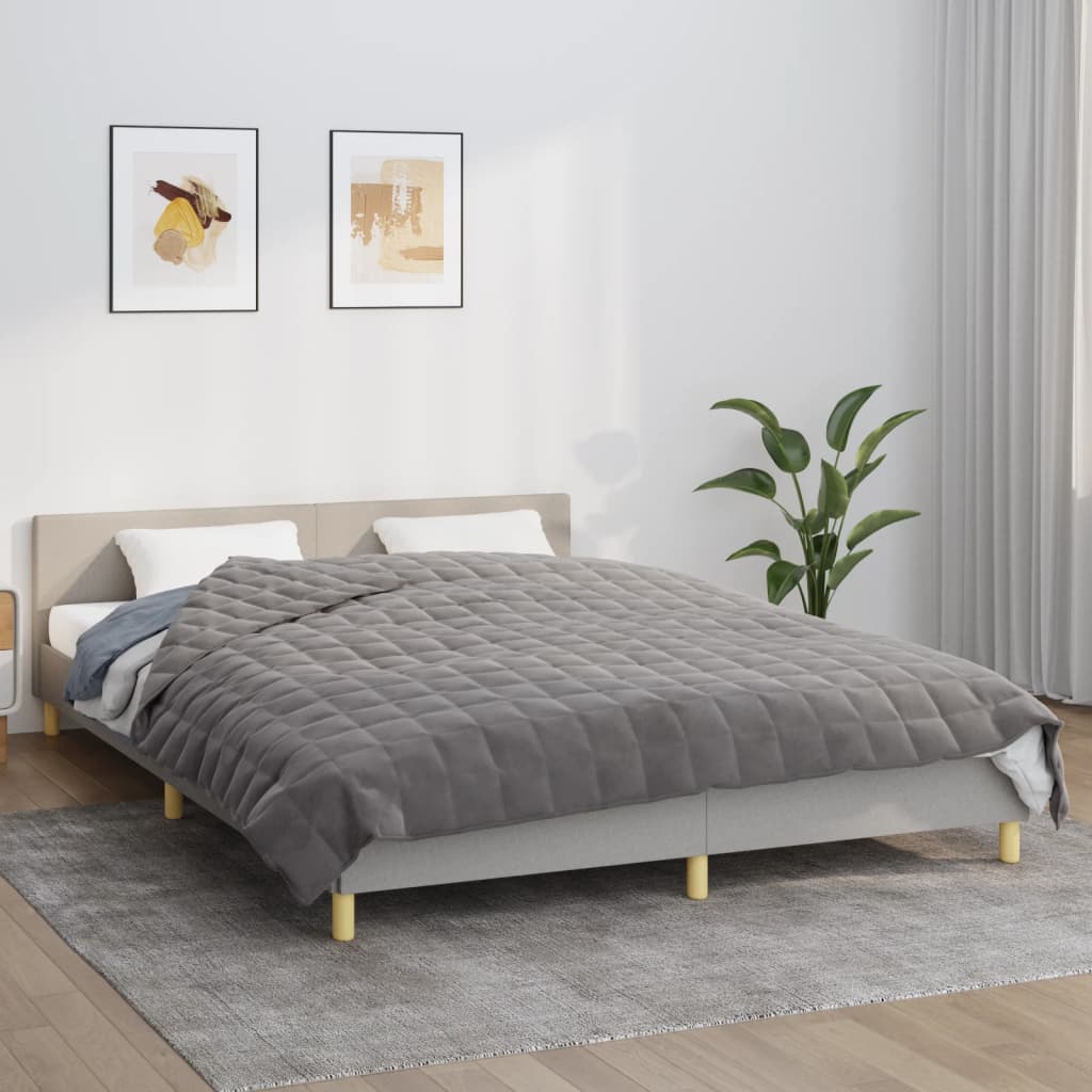 vidaXL Couverture lestée Gris 200x200 cm 9 kg Tissu