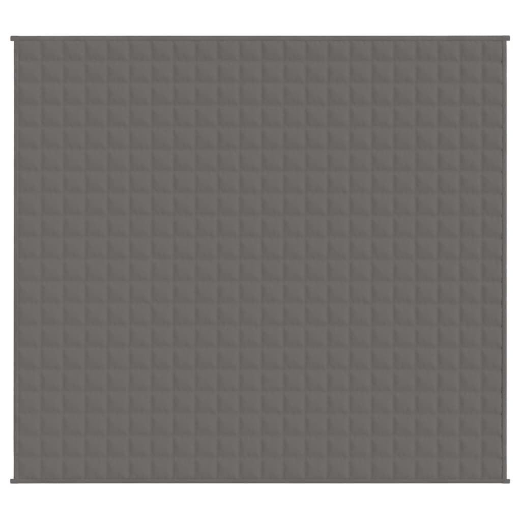 vidaXL Couverture lestée Gris 200x225 cm 13 kg Tissu