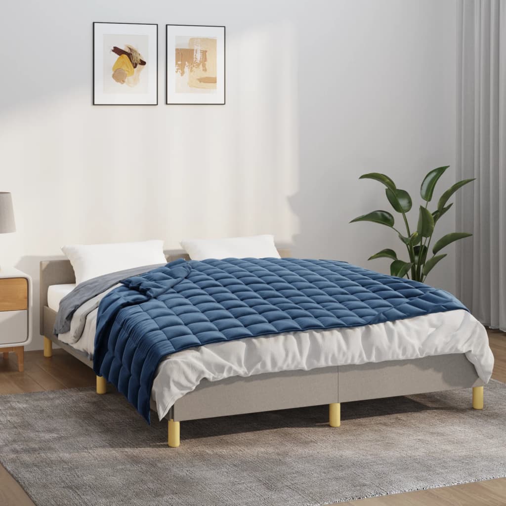 vidaXL Couverture lestée Bleu 150x200 cm 11 kg Tissu