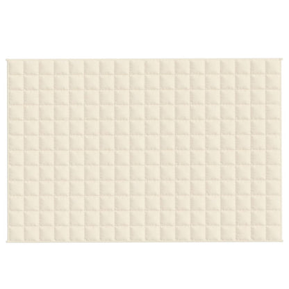 vidaXL Couverture lestée Crème clair 120x180 cm 9 kg Tissu