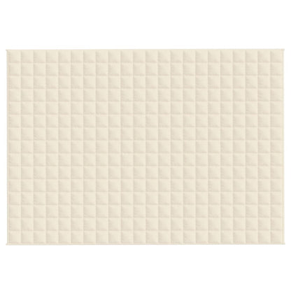 vidaXL Couverture lestée Crème clair 155x220 cm 11 kg Tissu
