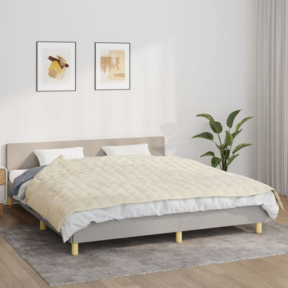 vidaXL Couverture lestée Crème clair 155x220 cm 11 kg Tissu