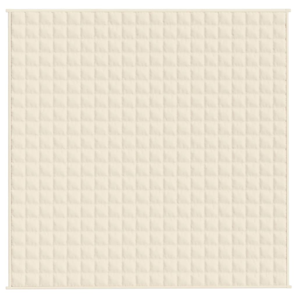 vidaXL Couverture lestée Crème clair 200x200 cm 13 kg Tissu