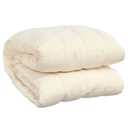 vidaXL Couverture lestée Crème clair 200x225 cm 13 kg Tissu