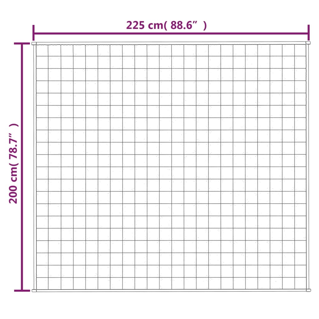 vidaXL Couverture lestée Crème clair 200x225 cm 13 kg Tissu