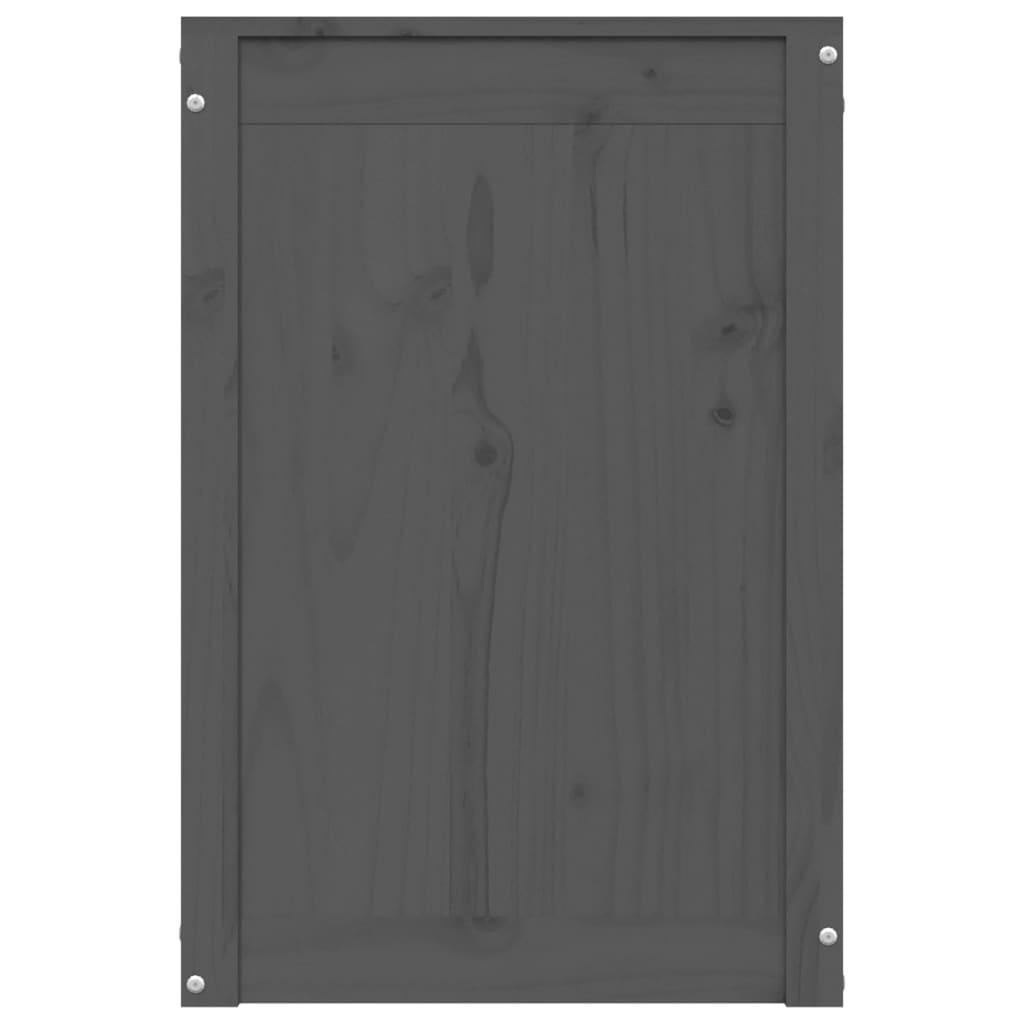 vidaXL Boîte à linge Gris 44x44x66 cm Bois massif de pin