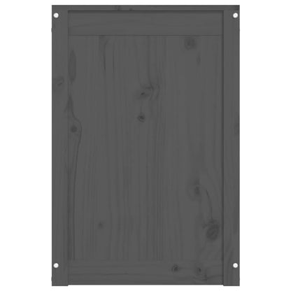 vidaXL Boîte à linge Gris 44x44x66 cm Bois massif de pin