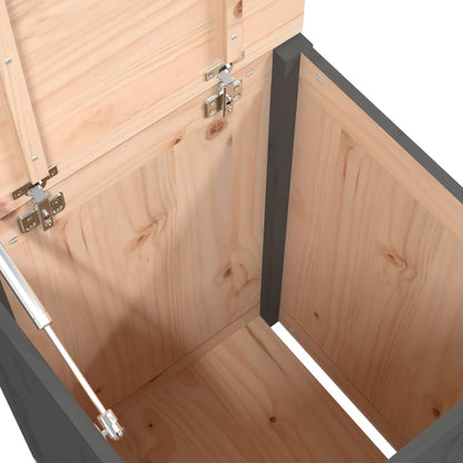 vidaXL Boîte à linge Gris 44x44x66 cm Bois massif de pin