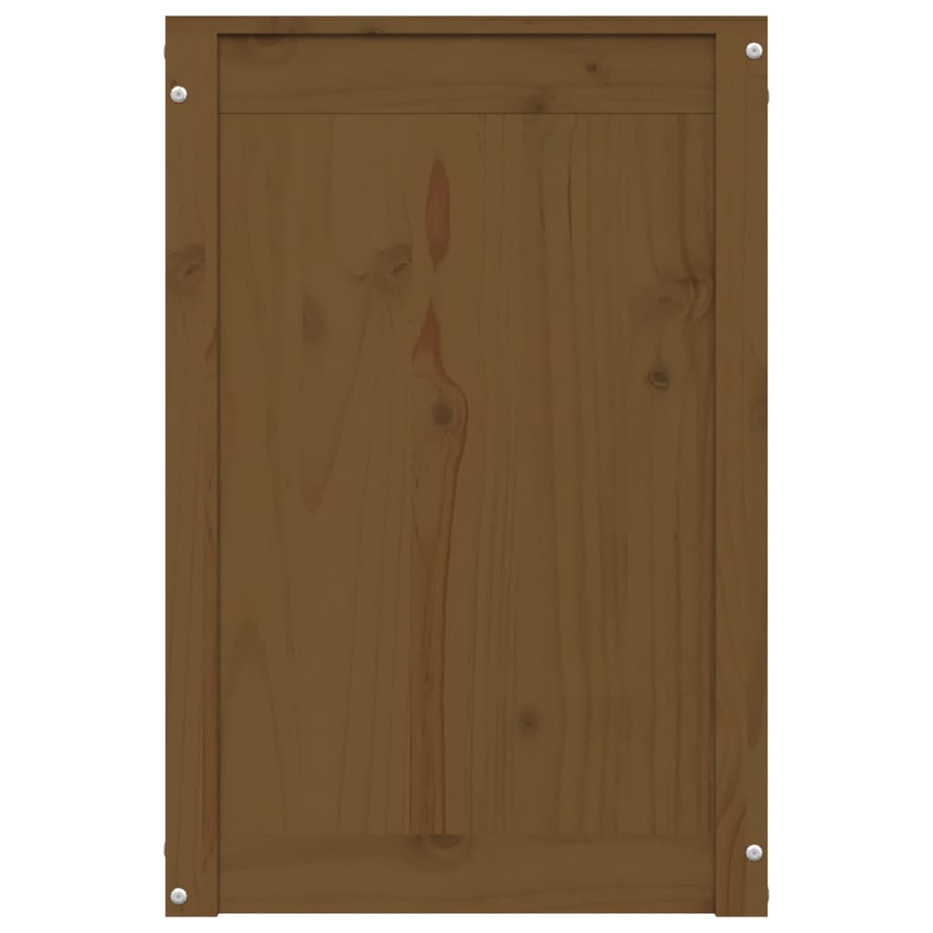 vidaXL Boîte à linge Marron miel 44x44x66 cm Bois massif de pin