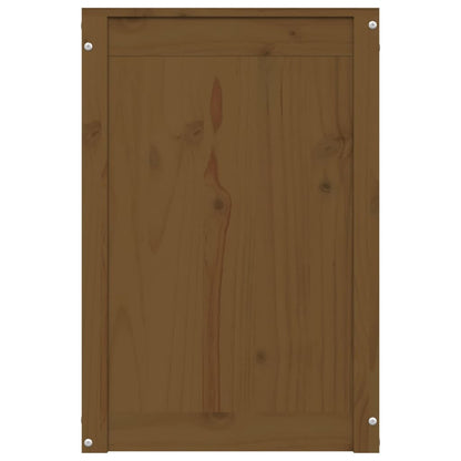 vidaXL Boîte à linge Marron miel 44x44x66 cm Bois massif de pin