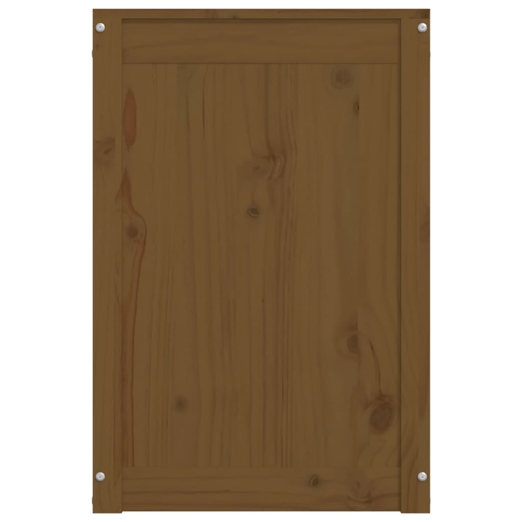 vidaXL Boîte à linge Marron miel 44x44x66 cm Bois massif de pin