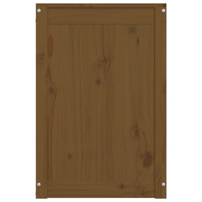 vidaXL Boîte à linge Marron miel 44x44x66 cm Bois massif de pin