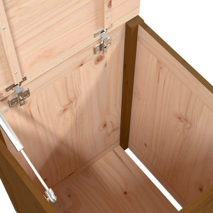 vidaXL Boîte à linge Marron miel 44x44x66 cm Bois massif de pin