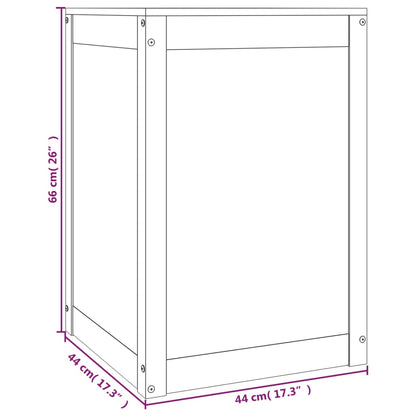 vidaXL Boîte à linge Noir 44x44x66 cm Bois massif de pin