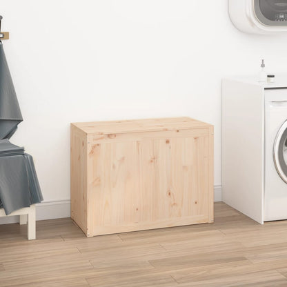 vidaXL Boîte à linge 88,5x44x66 cm Bois massif de pin